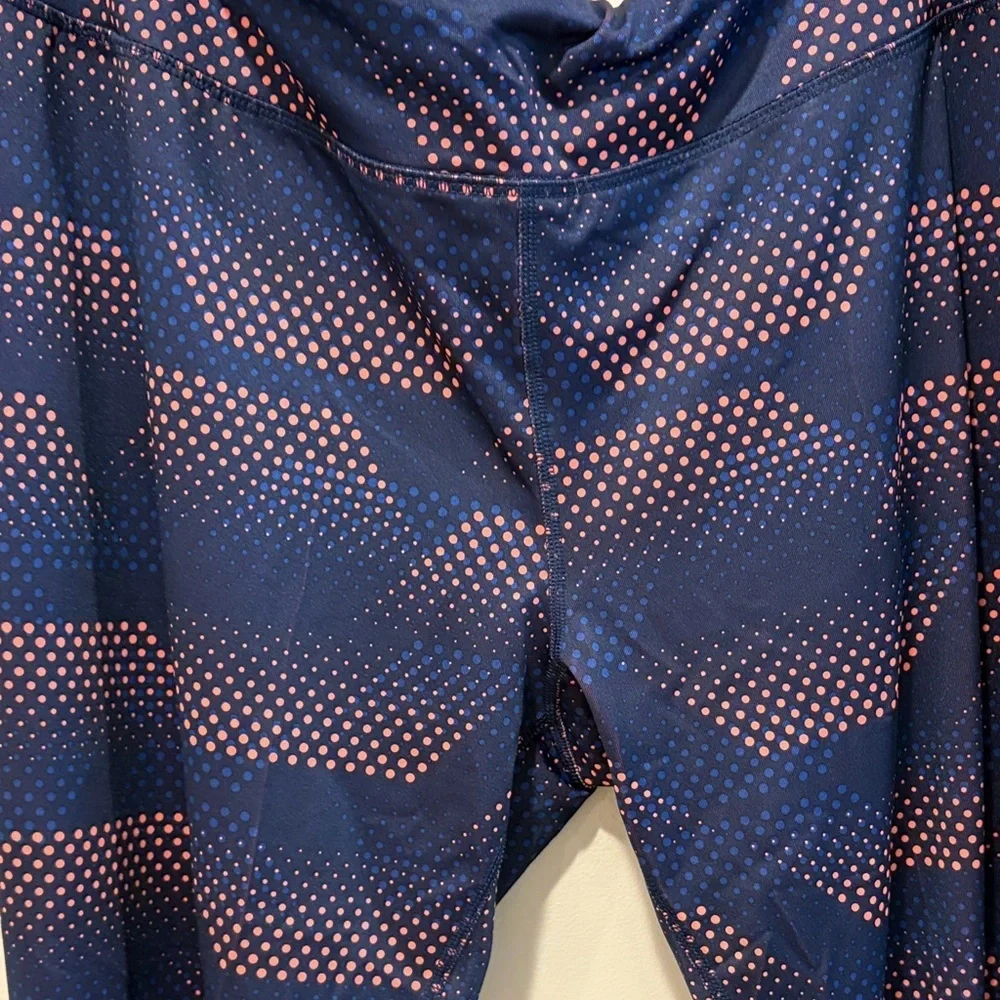 NWOT Dansk Blue and Pink Patterned Leggings
